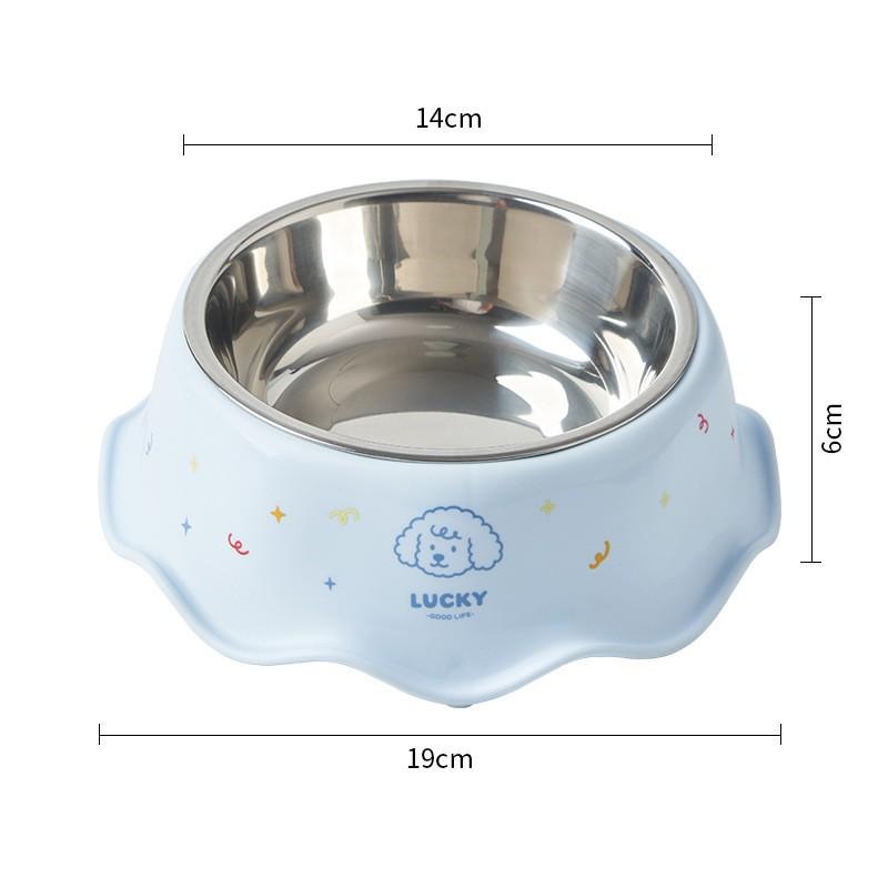 High-Leg Stainless Steel Cat Bowl - Anti-Tip, Neck Protection, Macaron Colors for Cats & Kittens