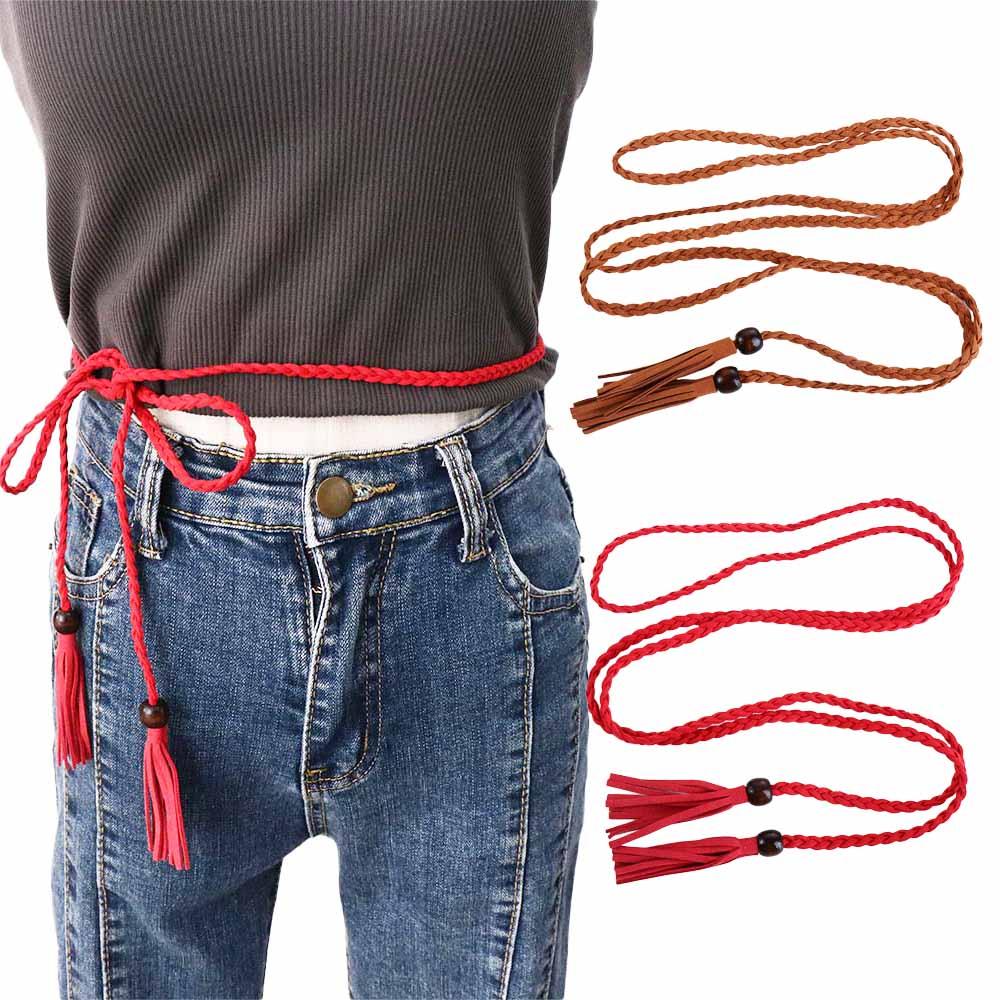 Accessories All-match DIY Women Waist Chain Ethnic Style Belts Waist Rope Braided Tassel Belt