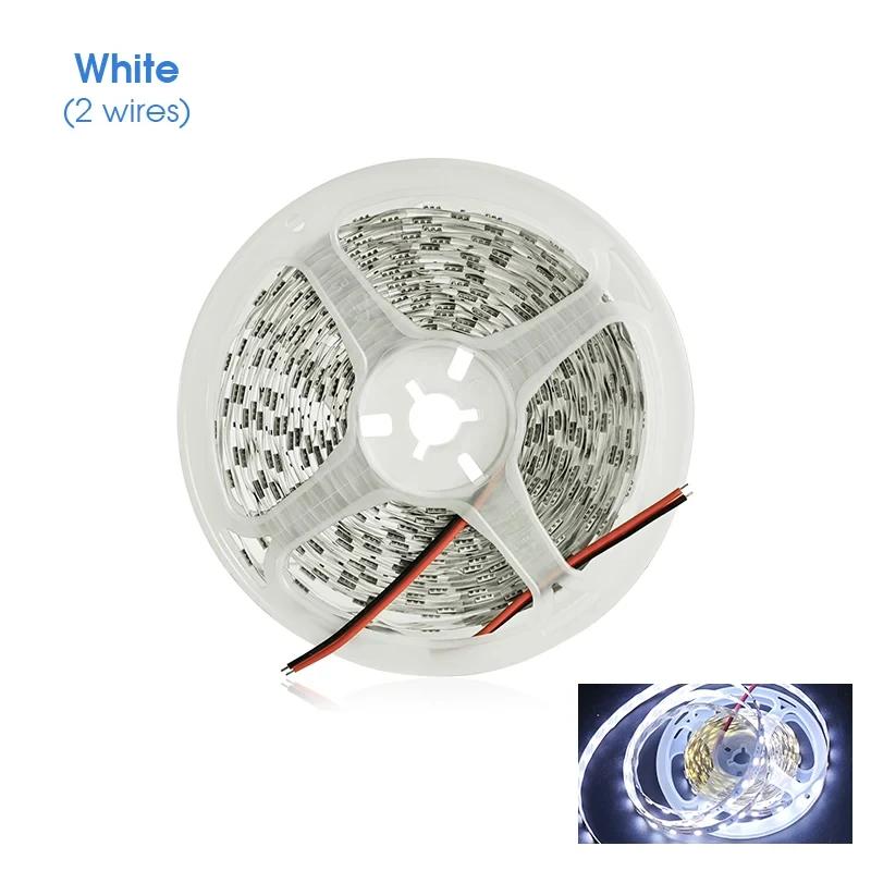 DC 12V Flexible 5M LED Light Strip 5050 Waterproof Strip 60LED/M White RGB Light Tape Home Decoration Lighting Strip Lamp
