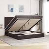 VidaXL Ottoman Bed Frame with Mattress Dark Brown 160x200 Cm Fabric, Bed Frame, Upholstered Bed Frame, Bed Frame 3314020