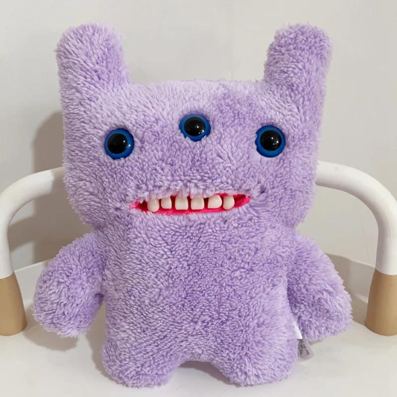 22cm Cartoon Funny Ugly The Block Monster Plushies Rainbow Crazy Rabbit Monster With Tooth Stuffed Monster Peluche Xmas Gifts