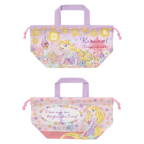 Skater Children's Drawstring Lunch Bag, Made in Japan, Disney Tangled Design, Size 25, Girls' KB7-A