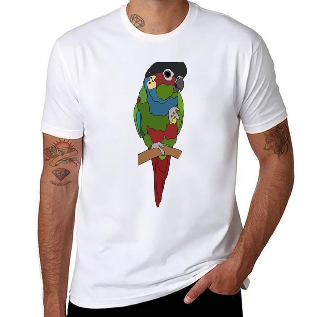 Bluethroated Conure Tshirt Trendy Casual Short Sleeve Shirt