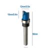 4STuks 1/4 Schacht Sjabloon Frees Houtfrees Bit Rechter Vlakfrees Trimmer Schoonmaken Flush Trim Pen Gat Frees Voor Houtbewerking