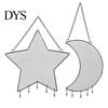 Earring Stud Grid Wall Hanger Jewelry Display Stand Exquisite Ornamental Space-saving Moon Star Shaped Wrought Iron Earrings Shelf for Bedroom