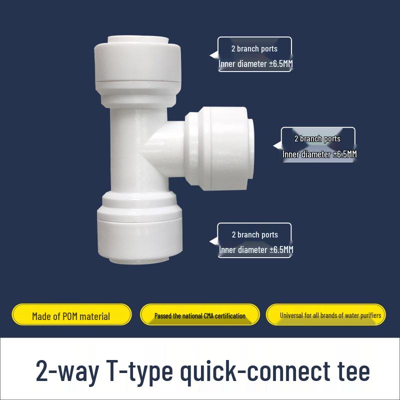 Trójnik do oczyszczacza wody z szybkozłączką 2-punktową do kuchni domowej