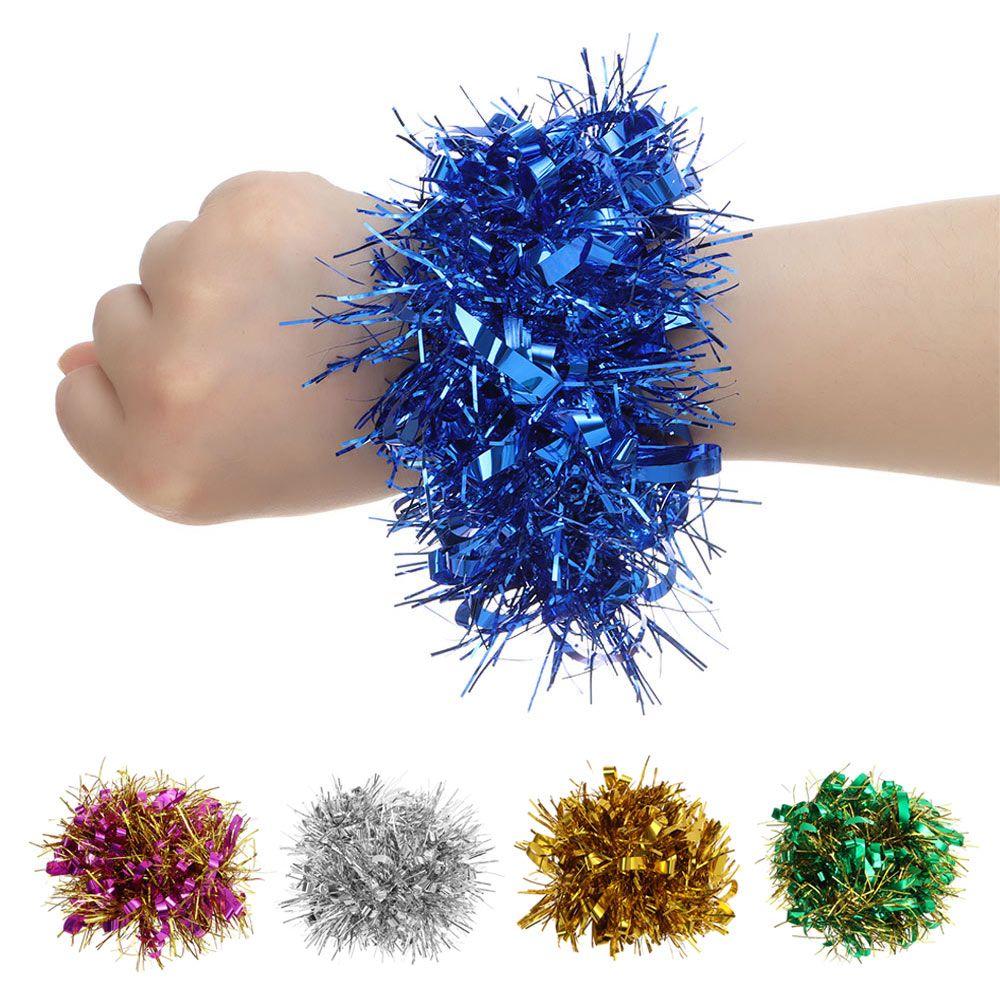 Kindergarten New Year’s Sports Bracelet Hand Flower Perform Sequined Wrist Flower Rubber Band