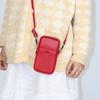 2025 Women's Genuine Leather Phone Bag: Korean Style, Double Zipper, Vertical Shoulder Square Bag