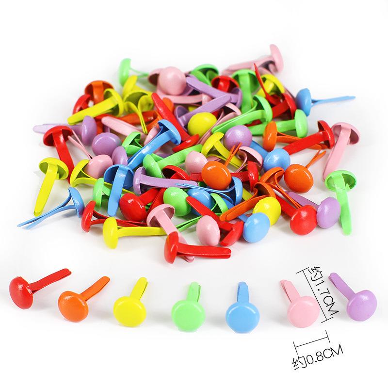 8x17mm Two-Legged Round Colored Rivets for Children's DIY Crafts
