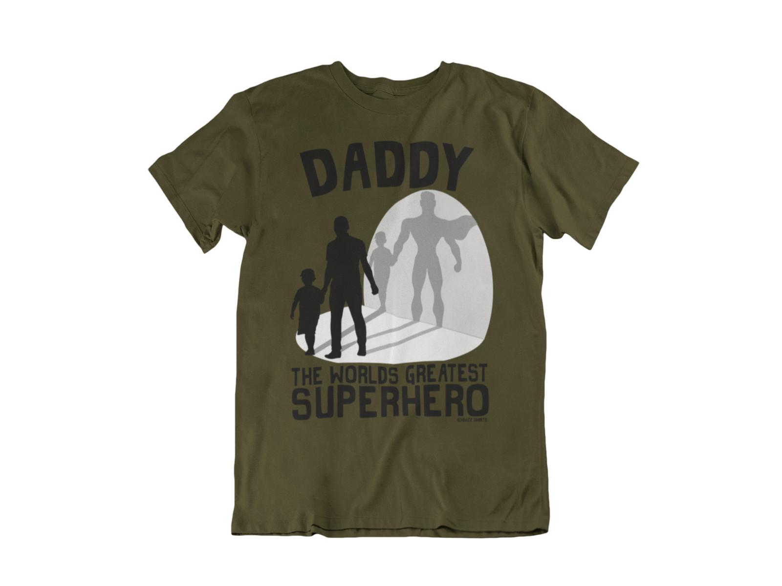 Mens DAD T-Shirt Mens Womens Tees Top DADDY Worlds Greatest Superhero Gift Christmas Off Son FATHER M