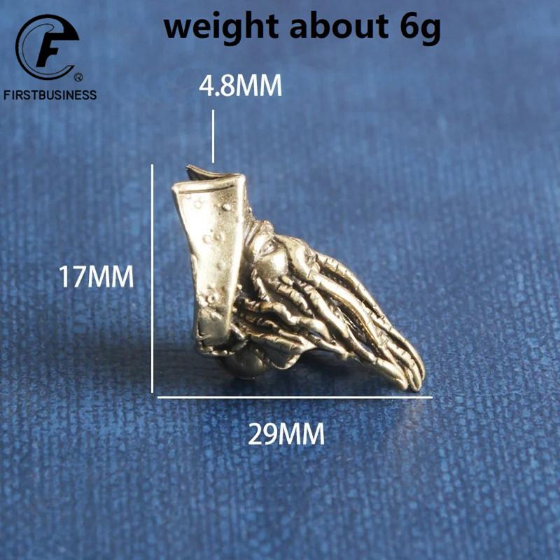 

Antique Brass Pirate Figurine Desktop Decor Ornaments Toy Davy Jones Pendant DIY Accessories Gift