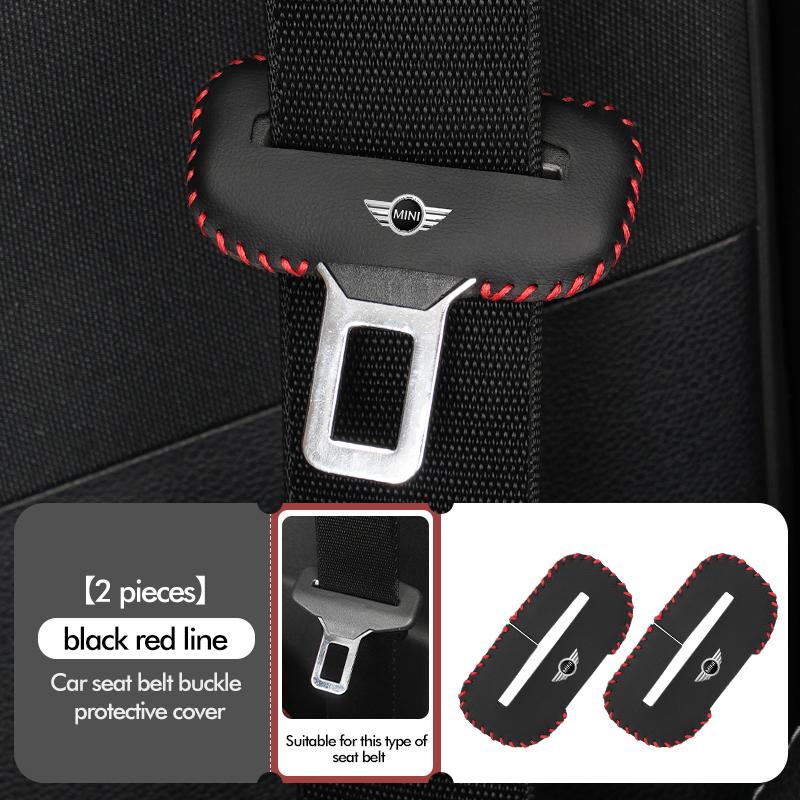 Universal Car Seat Belt Clip Anti-Scratch Buckle Protector Cover For MINI Cooper JCW WORKS R55 R56 F55 F56 R57 R58 R59 R60 R50 btrme66