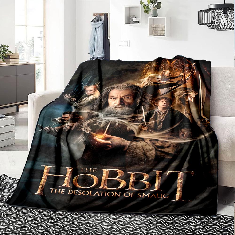 1PC The Lord of the Rings printed blanket, all season lightweight home office outdoor nap multifunctional blanket A6