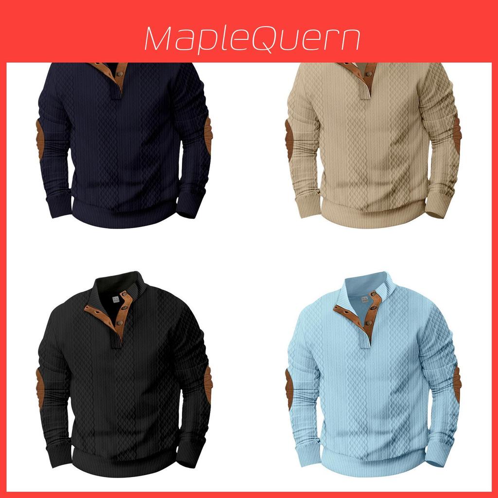 Felpa Casual da Uomo in Tessuto Jacquard Lavorato a Maglia per la Moda Autunno Inverno