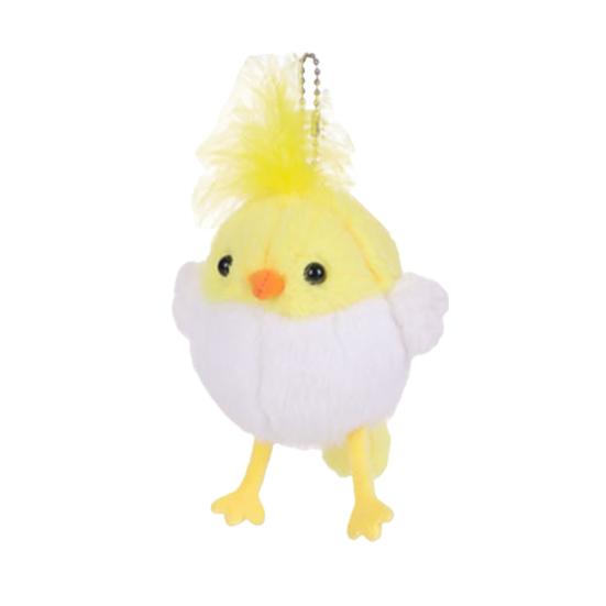 

Плюшевая игрушка птица с цепочкой из бусин, которую можно встряхнуть, чтобы издать звук, плюшевая кукла-зверь, брелок, подвеска, украшение для рюкзака, подарок для детей и взрослых жёлтый