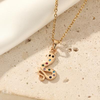 Snake Shape Pendant Necklace for Women 2025 New Fashion Golden Stainless Steel Chain Wedding Party Jewelry Accessories