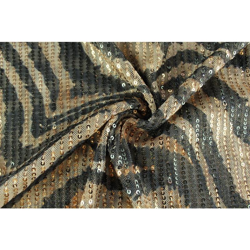 Rochie de damă, sexy, cu decolteu în V, rochie clasică cu paiete cu imprimeu leopard