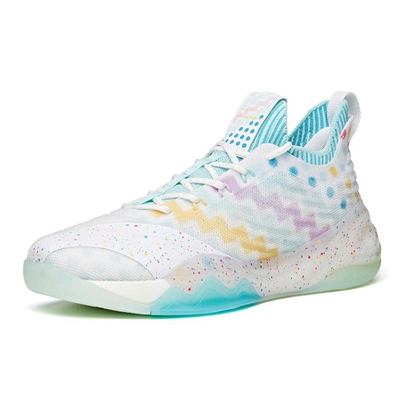Anta KT6 Low Anti-Slip Wear-Resistant Low-Top Basketball Shoes White Green Blue Sneakers 112121102-7