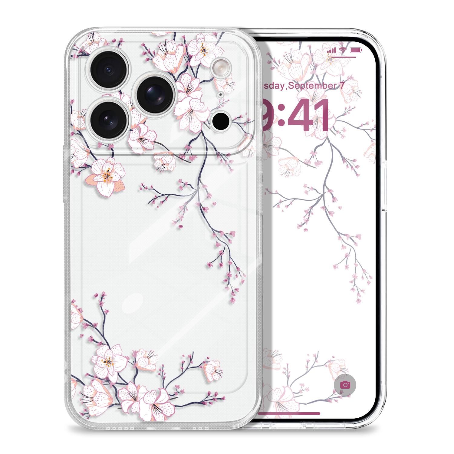 

Flower Dance Transparent Phone Case For iPhone 17 Air 16 16e 15 14 Pro Max Plus Mini Soft TPU Cover iPhone 15 ProMax прозрачный