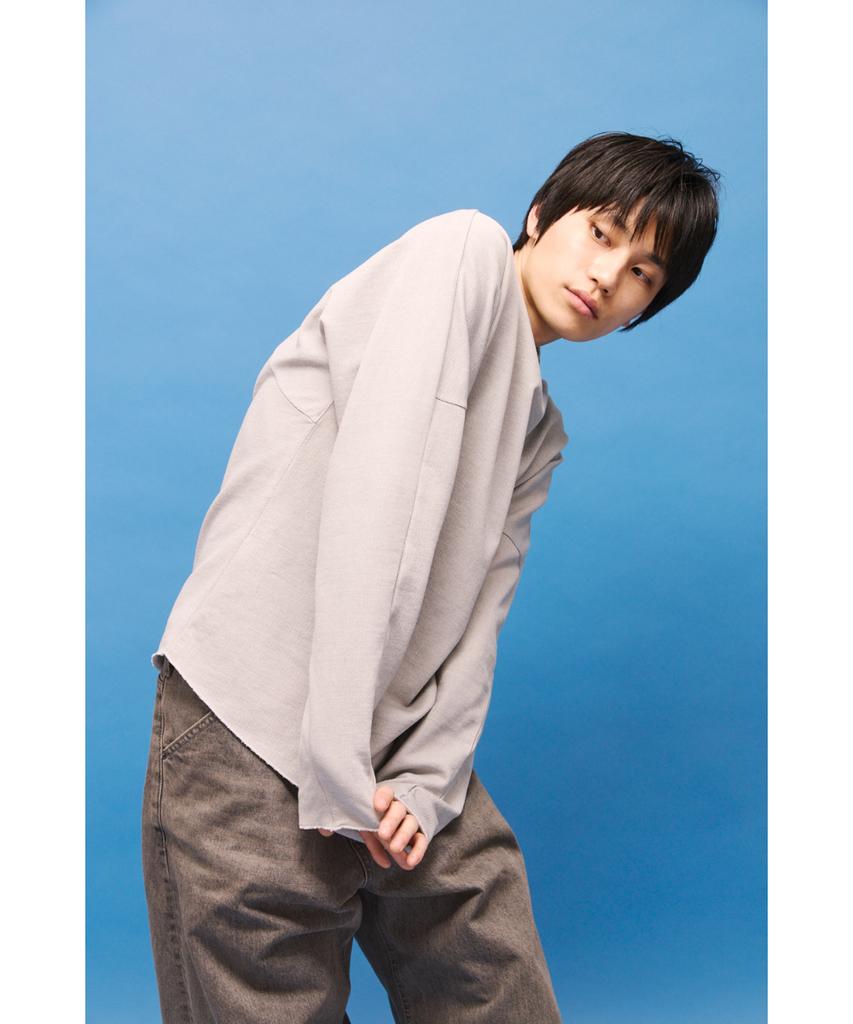 Haechinglum Dolman Sleeve Tee Dyed Light Gray