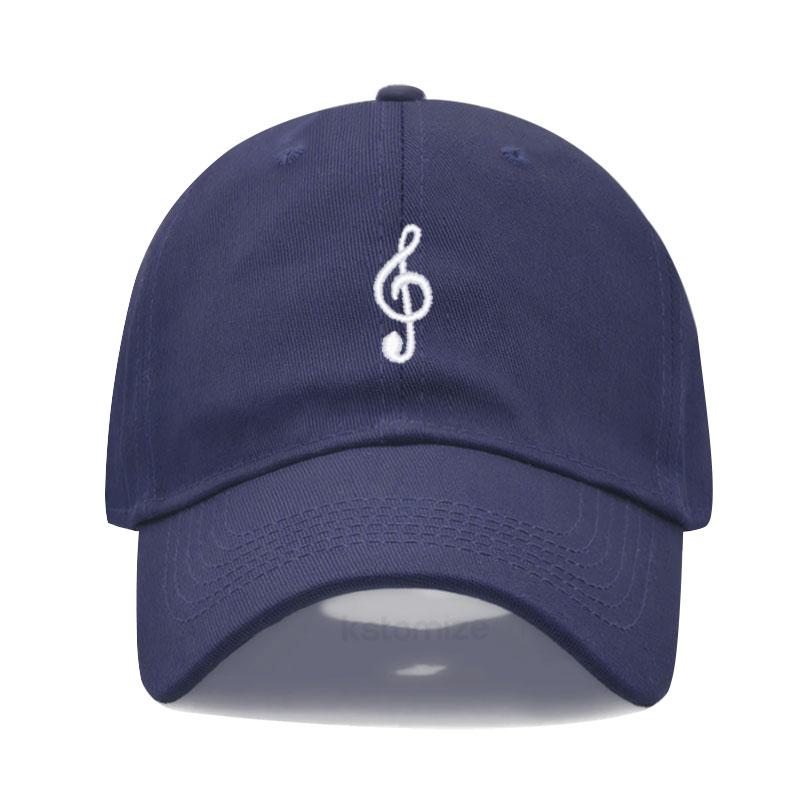 Unisex Soft Cotton Dad Hat Musical Note Embroidery Baseball Cap For Women Men Adjustable Unisex Casual Sports Caps