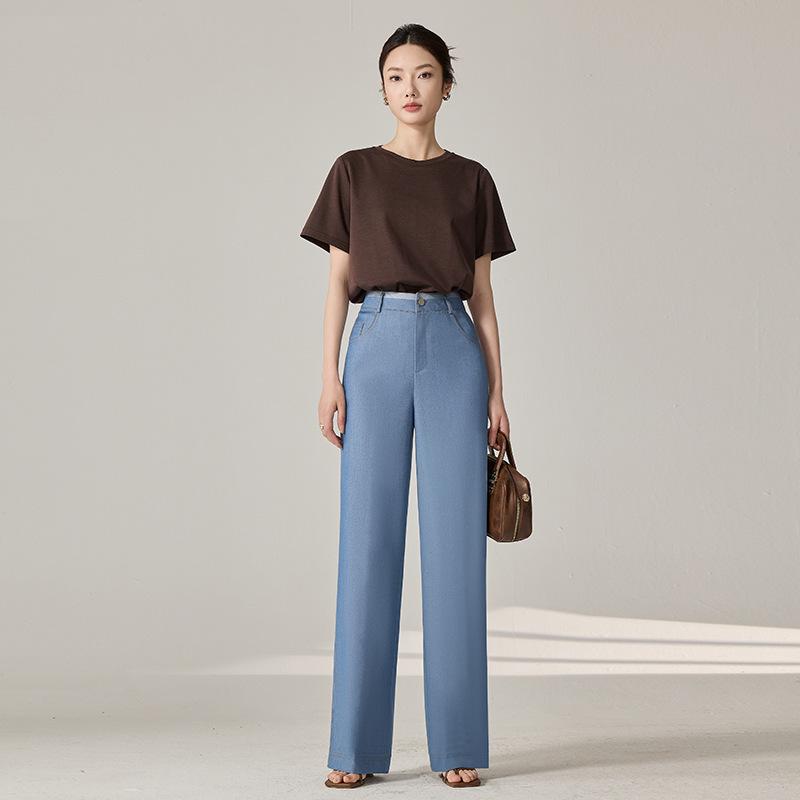 

Women s High-Waisted Straight-Leg Jeans: Casual, Versatile, Flaw-Hiding, Slimming, with Good Drape - New Spring/Summer 2025 Style S