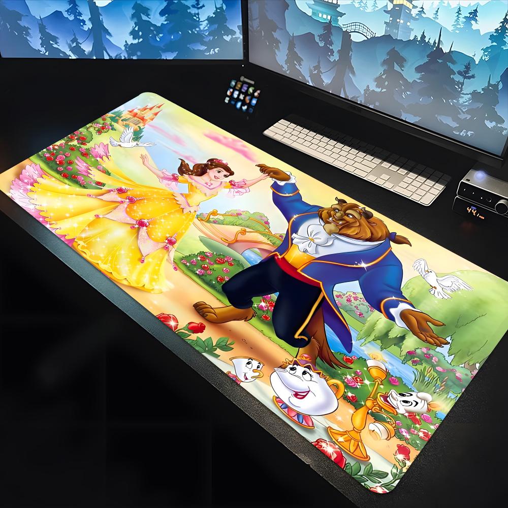 Disney Beauty And The Beast Belle Princess Mouse Pad large keyboard desk non-slip rubber gaming mouse pad laptop carpet 600x300