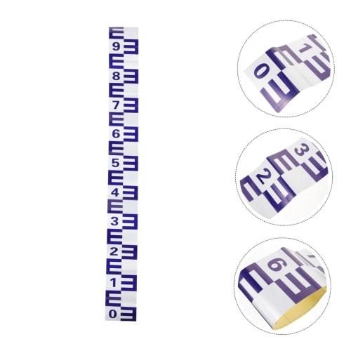 LEDMOMO 2-Piece Water Level Gauge, Self-Adhesive, Water Level Measuring Tool for Pools and Ponds, Reflective Scale Design, Convenient Water Level Mark