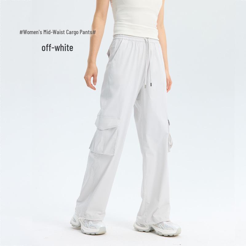 Women's Quick Dry UV Protection Casual Cargo Pants - Mid-Waist Summer Style