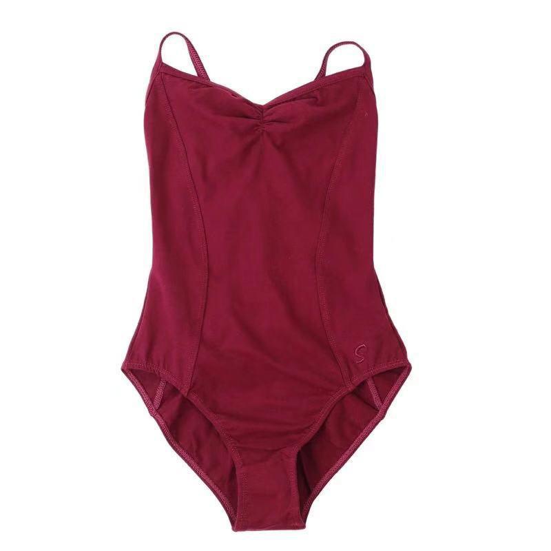 Womens Ballet Leotard With High Cut Leg Cotton Dancewear Adult Training Performance