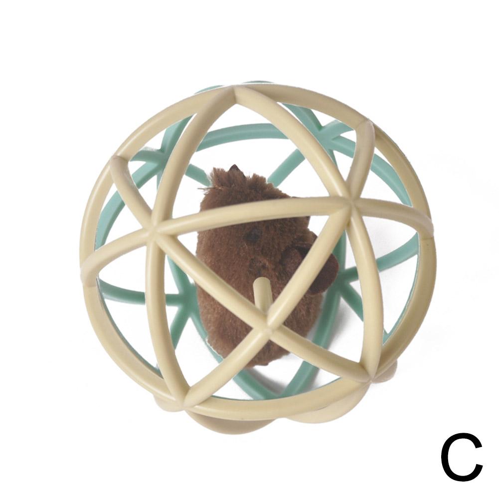 Pet Cat Prisoner Mouse Ball Puzzle Toy Sisal Ball Funny Cat Molars Claw Self-excited Toy Spring Prison Cage Mouse