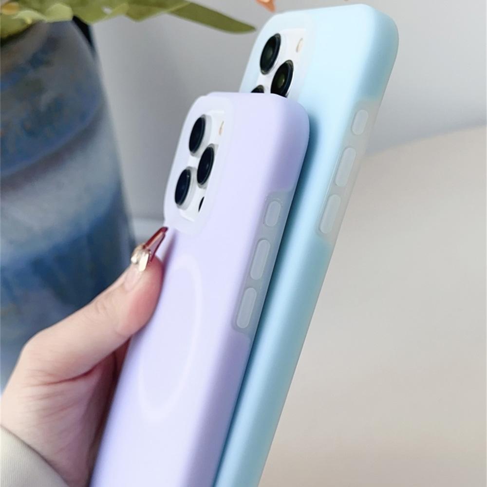 For Magsafe Fluorescent Jelly Liquid Silicone Phone Case For iPhone 16 15 14 13 12 11 Pro Max 16 Plus Matte Magnetic Cover Cases