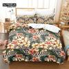 Cartoon Beautiful Flower Bedding Set, Leaf Duvet Cover Set, Soft Comfortable Breathable Duvet Cover, Bedroom Guest Room Decor