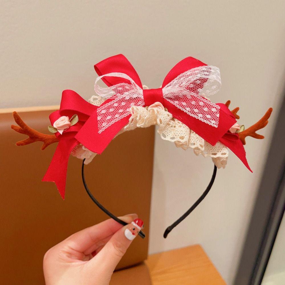 Elf Antlers Headband Santa Claus Christmas Elf Headband Christmas Headband  Party