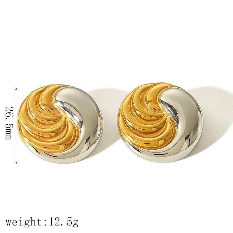 Womens Stainless Steel Geometric Earrings And Trendy Design Style A