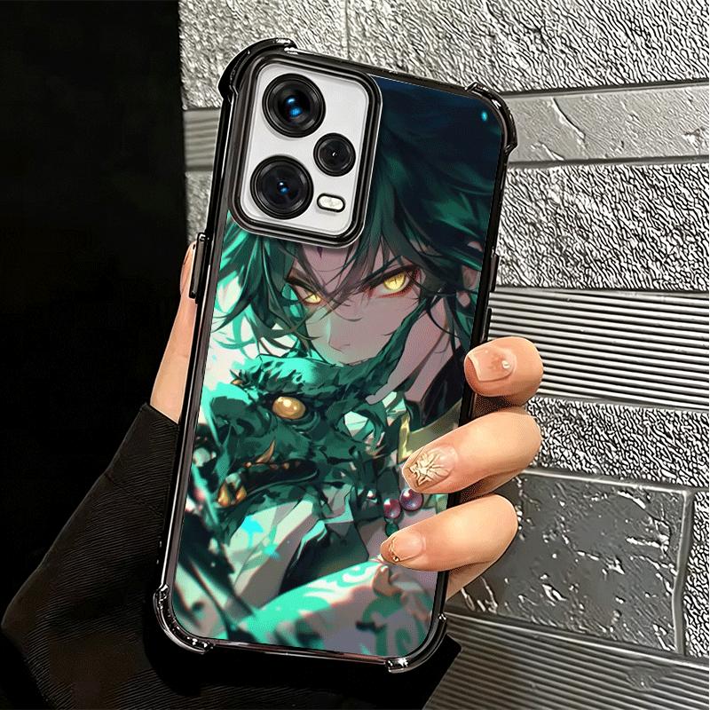 Genshin Impact Xiao Plating Phone Case For Xiaomi Redmi Note 14 15 Pro Plus 13 12 11 11S 11T 10 9S 9 5G Anti-Fall Airabag Cover