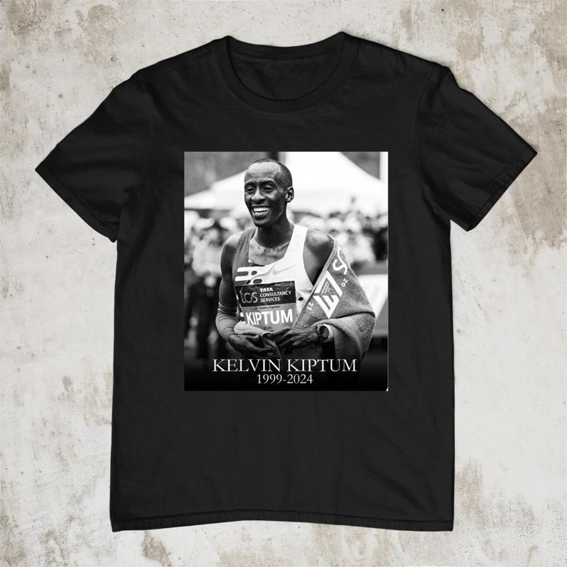 Kelvin Kiptum T-Shirt Schwarz Alle Größen S M L 234Xl
