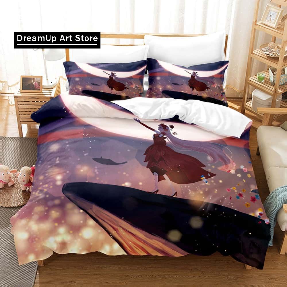 Anime Sänglakan Set Belle Sängkläder Set Enkelsäng Tvilling Full Queen King Size Sängset Vuxen Barn Sovrum Påslakanset Hemtextilier