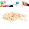 300Pcs Polished Wooden Bobbins Unfinished Barrel Shaped Spools Smooth Empty Wood Spools  DIY Craft