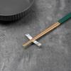 LAYANA a Luxurious Gift Stainless Made In Gold-Rimmed Chopsticks, Idea. Gold-plated Chopsticks, 23cm, SUS18/10 Steel, Taiwan, Green.