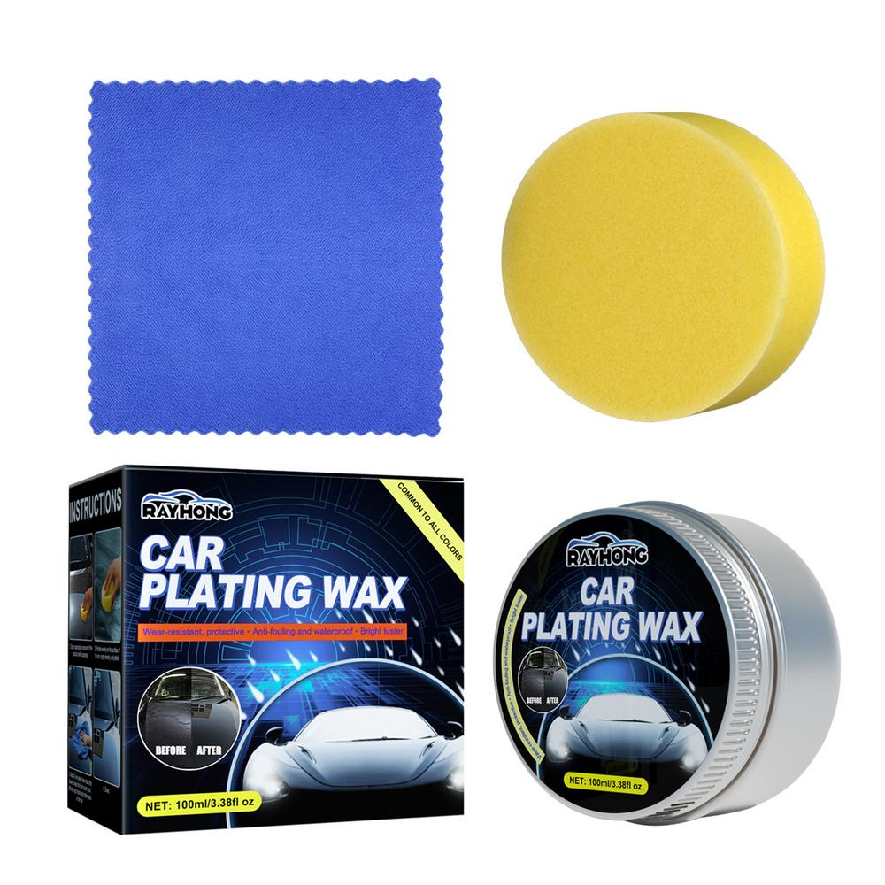 Car Wax Crystal Hard Wax Paint Premium Carnauba  Care Scratch Repair Maintenance Wax Paint Surface Coating Free Sponge And Towel