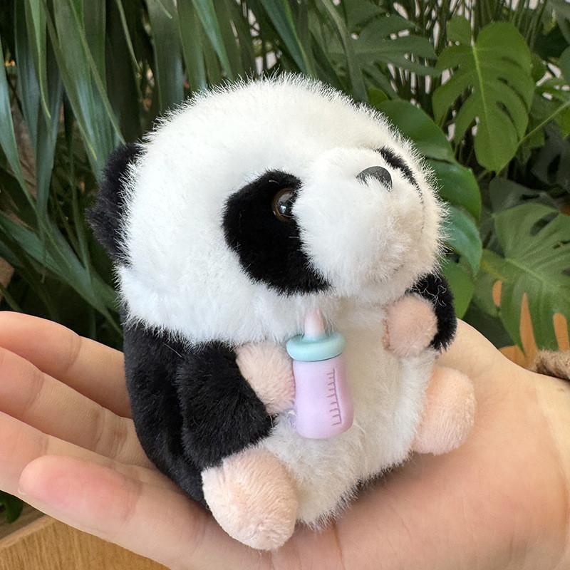 Cute Panda Plush Toy Backpack Pendant Small Rabbit Hamster Kawaii Doll Keychain