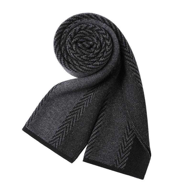 2025 Winter New Men's Cashmere Scarf To Keep Warm Autumn and Winter Versatile Knitted Scarf High-end Gift Box