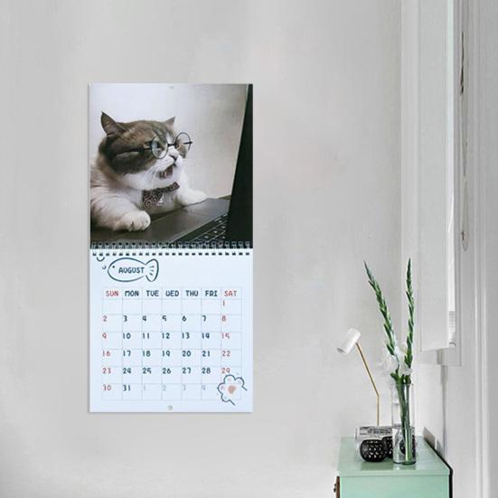 Unreasonable Cat Calendar 2026 Jan.2026 - Dec.2026 12-Month Calendar Funny Kitten Wall Planner for Home Office Decoration