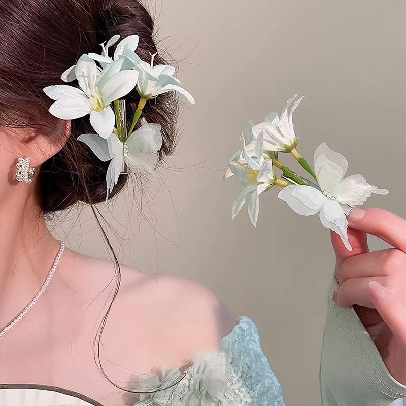 Lange Quaste Schmetterling Perlen Haarspange für Damen Feenhaftes Temperament Haarnadel Ideal für Geburtstagsfeiern