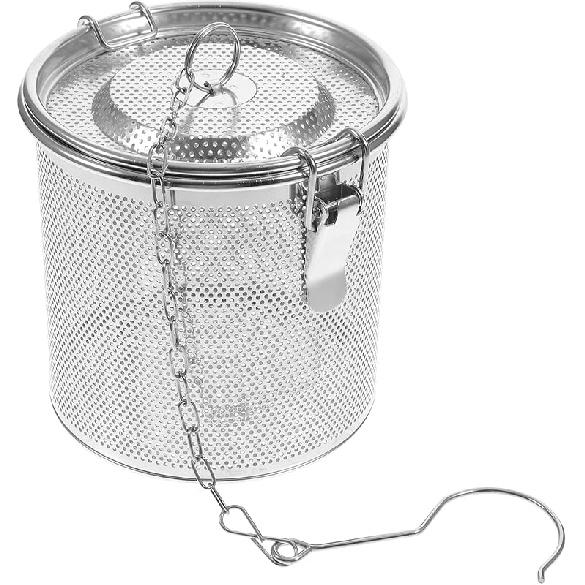 Hemoton Edelstahl Gewürzsieb Teekugel Filter Suppengewürze Trennkorb Loser Teefilter für Zuhause Restaurant Küche (6.3