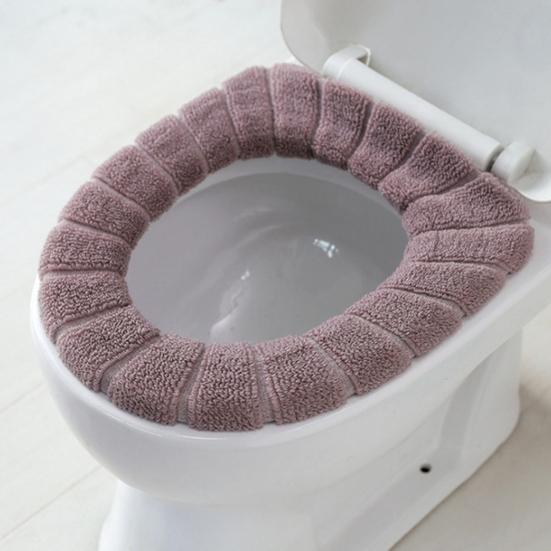 Toilet Seat Cover Comfortable Reusable Fiber Washable Toilet Seat Cushion for Bathroom