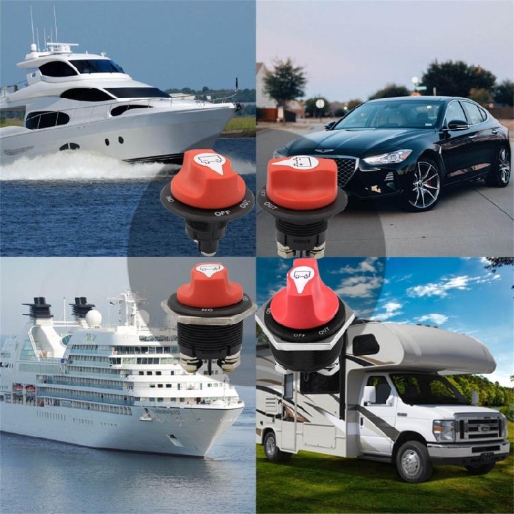 Power Battery Switches Isolator Switch Battery Disconnect Switch 12-32V Battery Cut Shut Offs Kills Switch 50A-300A