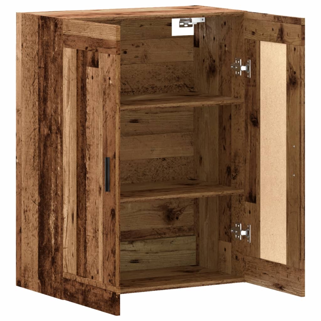 Wall Cabinet with Vintage Wood Look 69.5 x 34 x 90 cm Wood Based Material