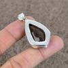 Smoky Topaz Gemstone Handmade 925 Sterling Silver Jewelry Pendant 1.81" KKG-38